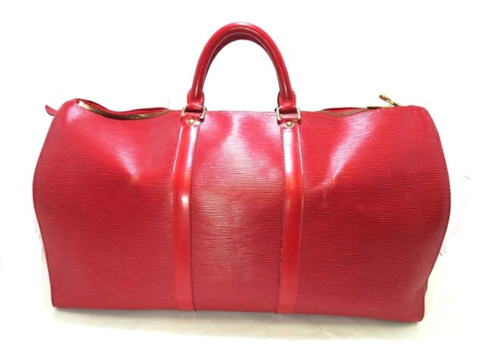 LOUIS VUITTON Keepall Boston Bag Epi Leather Castilian Red